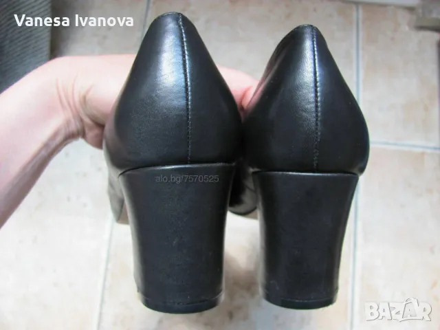 Обувки черни -38 номер, снимка 4 - Дамски елегантни обувки - 47542354