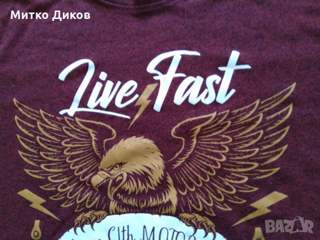 Тениска Лайф Фаст Хаус мотор рейсинг Лос Анджелес САЩ размер М, снимка 3 - Спортна екипировка - 32795561