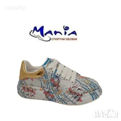 Дамски спортни обувки с камъни, снимка 4 - Маратонки - 49944476