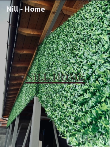 Поцинкована мрежа с декорация ( ИЗКУСТВЕНА ТРЕВА ) 4 мм. Тел / 40 мм. Око, снимка 4 - Огради и мрежи - 52303156