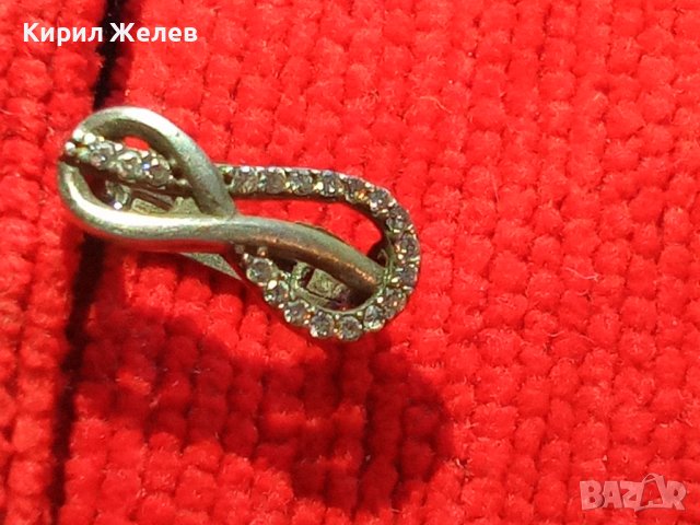 СРЕБЪРНА СКЪПОЦЕННА АРТ ОБЕЦА СРЕБРО 925 с МИНИАТЮРНИ ФАСЕТИРАНИ ЦИРКОНИ 25725