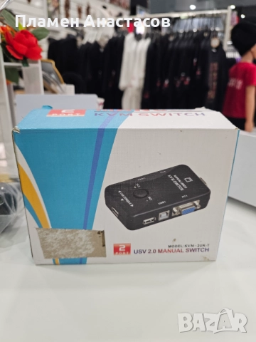 2-портов VGA USB KVM превключвател – управлявайте два компютъра с един монитор и периферия, снимка 5 - Други - 52974096