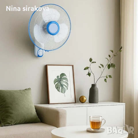 Вентилатор 16" Perfect WF-16RC, стенен, дистанционно управление, снимка 2 - Друга електроника - 51044196