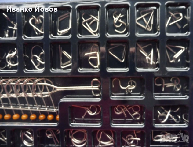 Метални пъзели – предизвикателно, забавно,  изглежда лесно, но опитайте, комплект 50 бр., Подарък, снимка 6 - Пъзели - 46752011