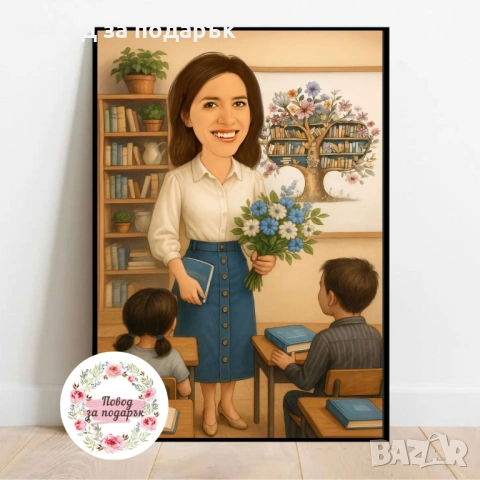 Дигитална карикатура за учител, снимка 3 - Картини - 53469868