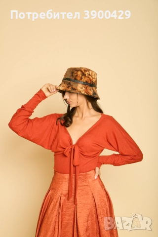 Дамска Блуза Paola - Керемида, снимка 2 - Блузи с дълъг ръкав и пуловери - 52183983