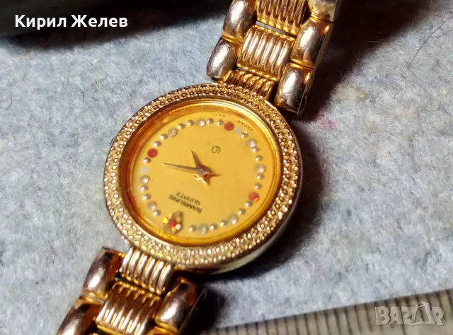 SAMSUNG QUARTZ JAPAN 18K GOLD ELECTRO-PLATED Лукс МОДЕЛ КВАРЦОВ ЧАСОВНИК САМСУНГ с ПОЗЛАТА 48412, снимка 10 - Дамски - 48148722