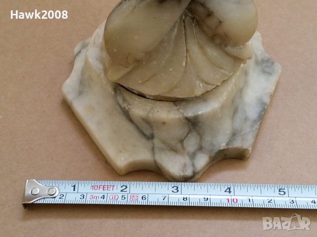 Стари Уникални ръчно резбовани в мрамор делфини, снимка 6 - Антикварни и старинни предмети - 40285966