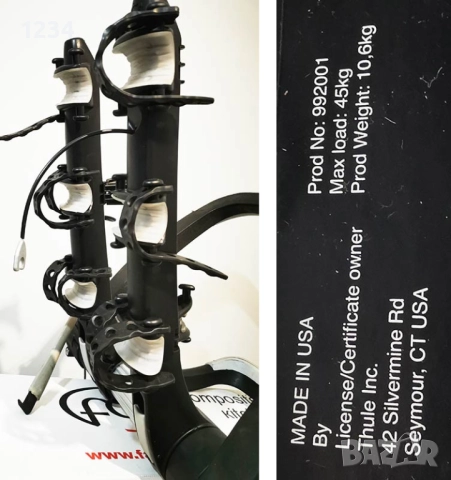 велобагажник THULE RACEWAY 992 стойка за велосипед за автомобил, снимка 4 - Части за велосипеди - 52490740