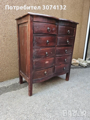 Голям скрин от тиково дърво, снимка 4 - Скринове - 53566300