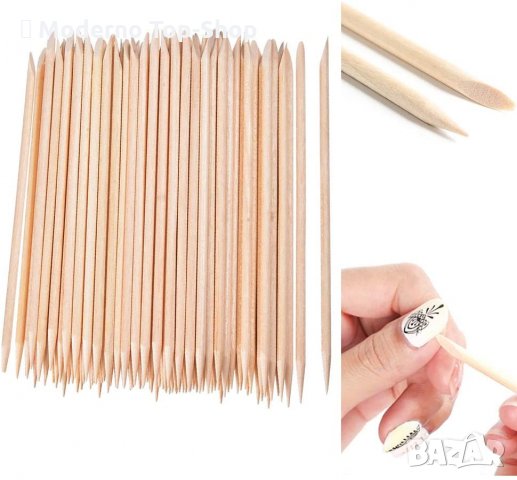 Дървени пръчици за избутване на кожички., снимка 2 - Продукти за маникюр - 34716460