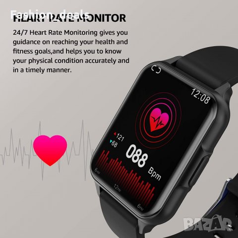 Нов черен Смарт часовник Фитнес гривна Тракер на активност, сън, снимка 3 - Смарт гривни - 39940737