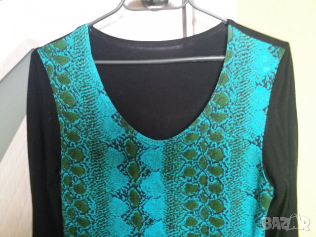 Дамска блуза с дълъг ръкав памучно трико, снимка 2 - Блузи с дълъг ръкав и пуловери - 34630046