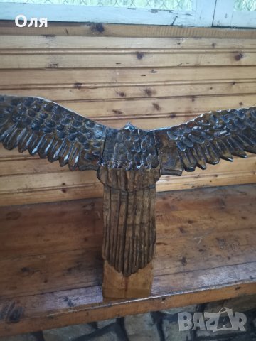Продавам дървена фигура орел , снимка 5 - Декорация за дома - 28820671