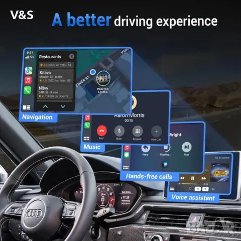 OTTOCAST Безжичен CarPlay адаптер за iPhone - Безжичен CarPlay ключ за iOS, Plug & Play, Автоматична, снимка 6 - Други - 48530895