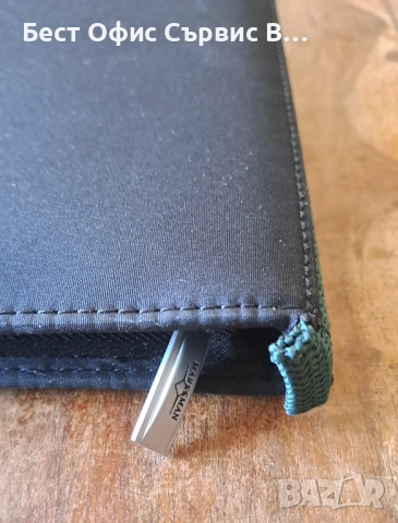 папка луксозна за документи черен с тъмно зелено с цип Марксман Marksman А4, снимка 9 - Ученически пособия, канцеларски материали - 52317894