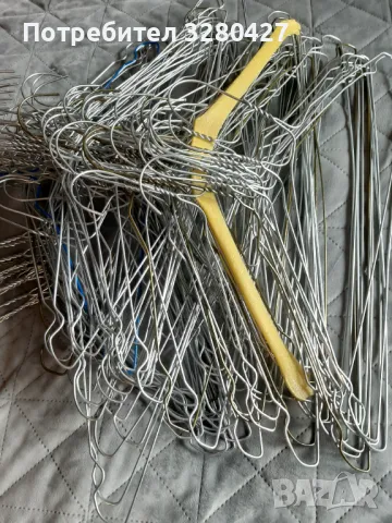 100бр метални закачалки от химическо, снимка 3 - Други стоки за дома - 49625071