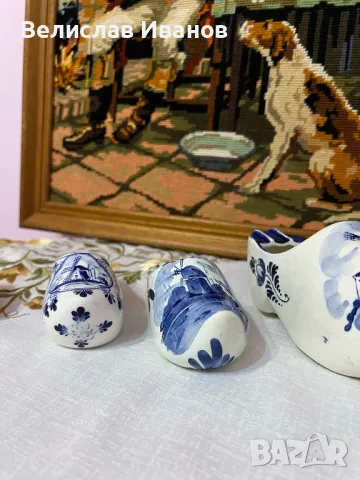 Порцеланови холандски обувчици.Delft. Отлично състояние., снимка 3 - Колекции - 49329373