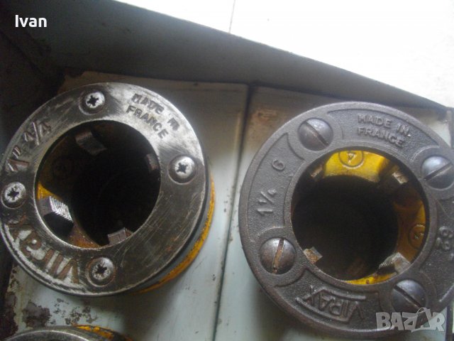 VIRAX Type 62-Made in FRANCE-Винторезка/Винтонарезка/Плашка-Резби Тръби-Куфар/Рамо/Глави-1-1 1/4 Цол, снимка 8 - Други инструменти - 37570280