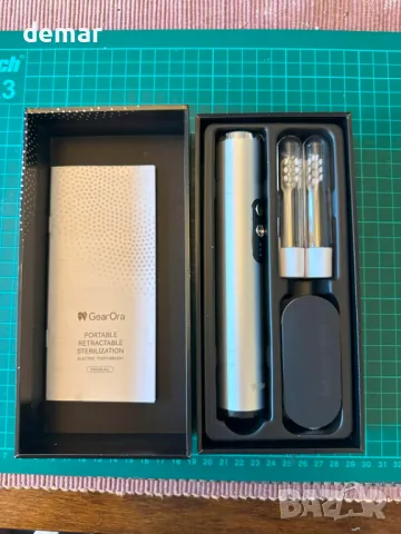 Прибираща се електрическа четка за зъби GearOra, вградена UV дезинфекция, снимка 9 - Други - 49274962