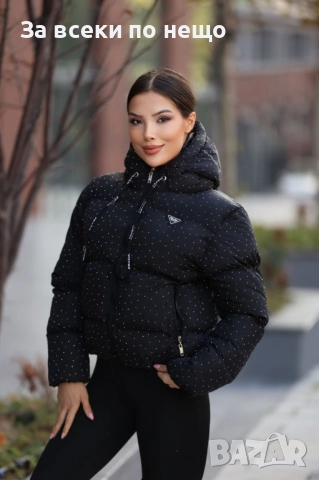 Prada Дамско Зимно Яке С Качулка Прада - Бяло Или Черно Код A1164, снимка 3 - Якета - 52675867