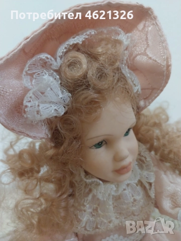 Колекционерска порцеланова кукла от бисквитен порцелан, като нова, снимка 9 - Декорация за дома - 52044009