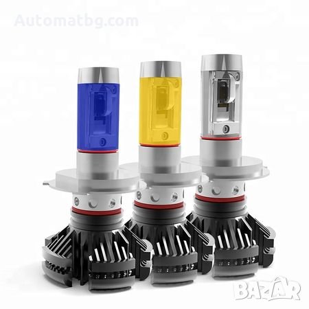 Комплект LED Лед Диодни Крушки за фарAutomat, X3, H4 H/L - 50W 12000 Lm Над 200% по-ярка светлина., снимка 3 - Аксесоари и консумативи - 27610157