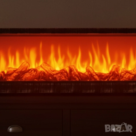 Изкуствена LED камина 24'' – уют и пламък без дим и поддръжка, снимка 3 - Декорация за дома - 52568296