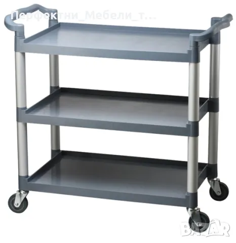Метална количка за сервиране и отсервиране на склад-малка,голяма-3 или 4  нива, снимка 3 - Обзавеждане за заведение - 48364491