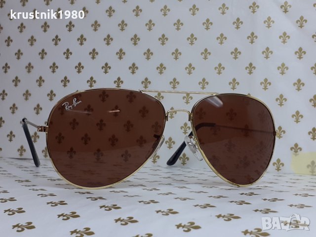 Р 15  Унисекс слънчеви очила 3026 златиста рамка кафяви стъкла , снимка 4 - Слънчеви и диоптрични очила - 35214492