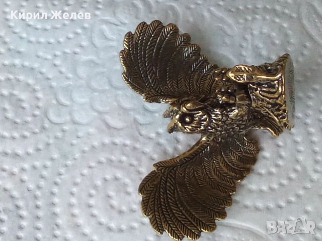 Бронзова малка фигурка на бухал 52512, снимка 11 - Антикварни и старинни предмети - 52730421