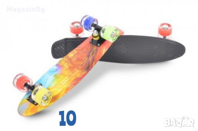 Скейтборд Penny board* LED Пениборд Светещи Колела * Пени Борд , снимка 7 - Скейтборд, ховърборд, уейвборд - 38697773