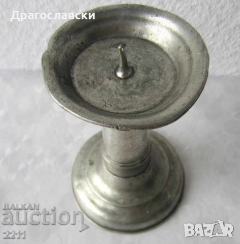 Стари свещници, свещник стар метален 24 см с момче фигура антика, снимка 15 - Антикварни и старинни предмети - 28874507