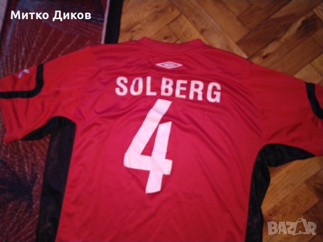 Бран футболна тениска Умбро №4 Солберг размер М, снимка 7 - Футбол - 28320199