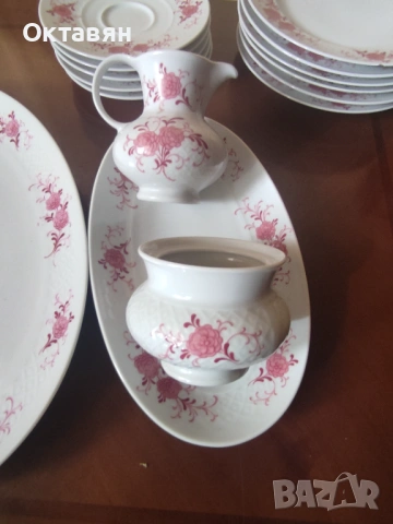 Порцеланов сервиз за чай,плато, снимка 3 - Сервизи - 53335045