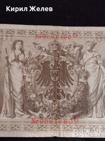 РАЙХ БАНКНОТА 1000 марки 1910г. Германия УНИКАТ ЗА ЦЕНИТЕЛИ 36817, снимка 15 - Нумизматика и бонистика - 39898794