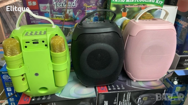 Преносима Bluetooth безжична тонколона JQS 403 с два микрофона, снимка 7 - Тонколони - 52896791