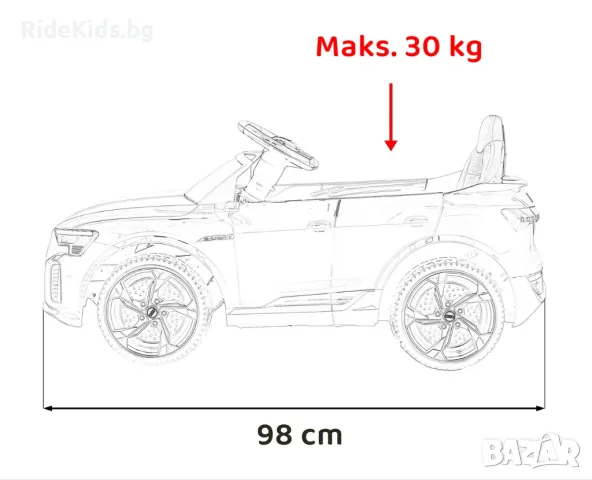 Audi SQ8 12V – Детски акумулаторен джип, Бял, EVA гуми, снимка 18 - Детски велосипеди, триколки и коли - 50418541