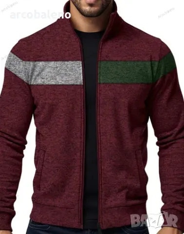 Мъжки ежедневен суичър с дълъг ръкав и цип, 4цвята , снимка 9 - Суичъри - 48942005