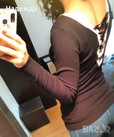 Дамска блуза с дълъг ръкав и отворен гръб , снимка 3 - Блузи с дълъг ръкав и пуловери - 28222288