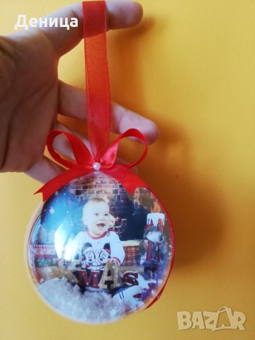 Коледна топка със снимка , снимка 4 - Коледни подаръци - 27115862