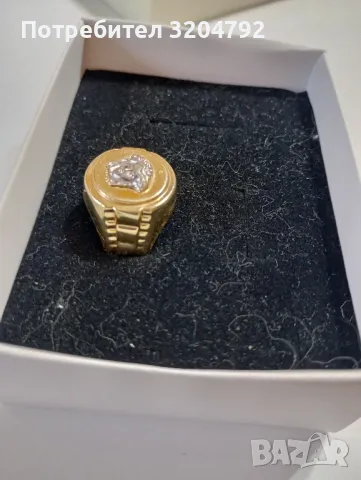 Мъжки златен пръстен 14к, снимка 5 - Пръстени - 49695899