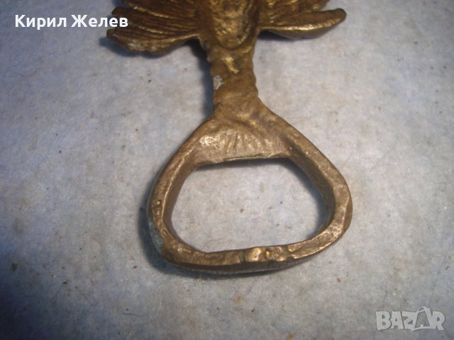 СТАРА БРОНЗОВА ФИГУРАЛНА ОТВАРАЧКА за ЗОДИЯ РАК 32105, снимка 11 - Антикварни и старинни предмети - 38163011