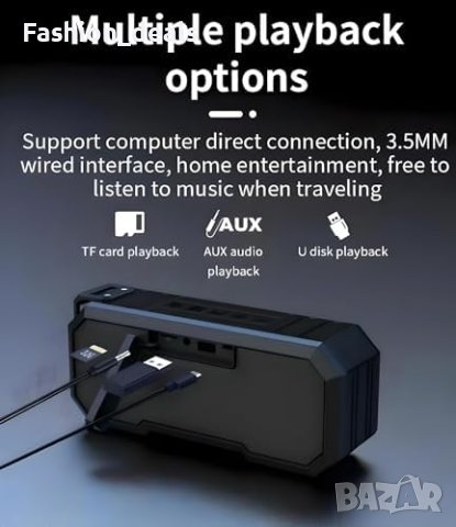 Нов Bluetooth Високоговорител стерео звук Безжична връзка Водоустойчив Подарък, снимка 3 - Тонколони - 42969600