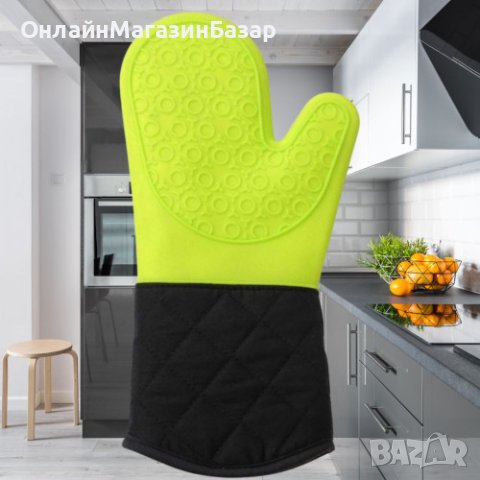 Силиконова ръкавица с меки памучни подплънки - 1бр, снимка 4 - Аксесоари за кухня - 44066179
