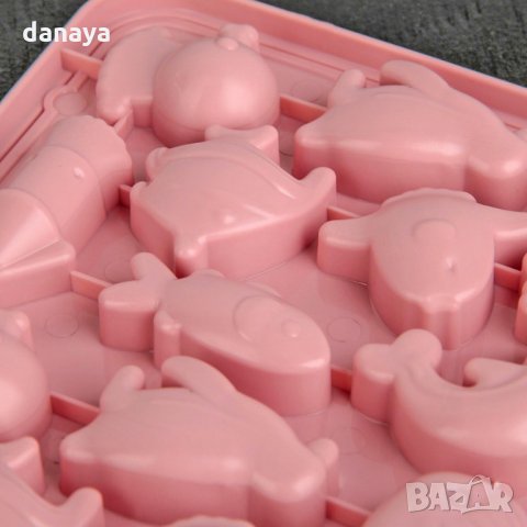 2674 Пластмасова форма за лед Морски обитатели, 24 гнезда, снимка 3 - Форми - 35485495