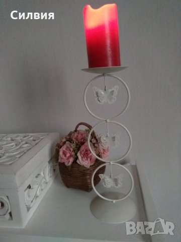 Свещник с пеперуди 🦋🦋🦋, снимка 4 - Декорация за дома - 27600167