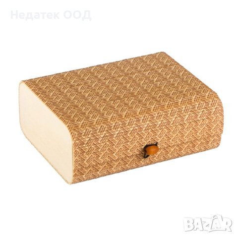 Бамбукова кутия за бижута, кафява, 24x18,5x9,5 см
