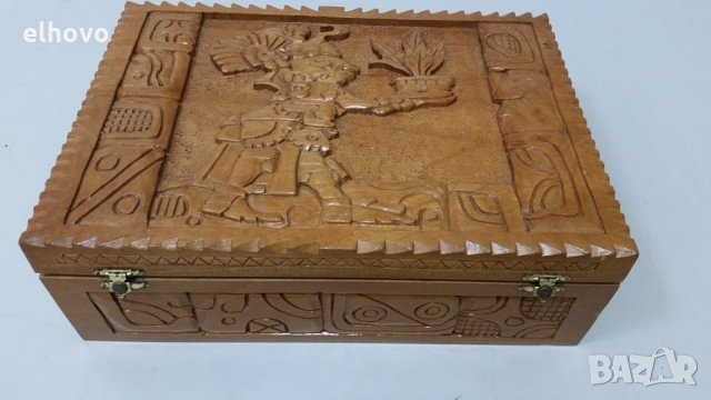 Дървена кутия за пури, снимка 1 - Антикварни и старинни предмети - 28932296
