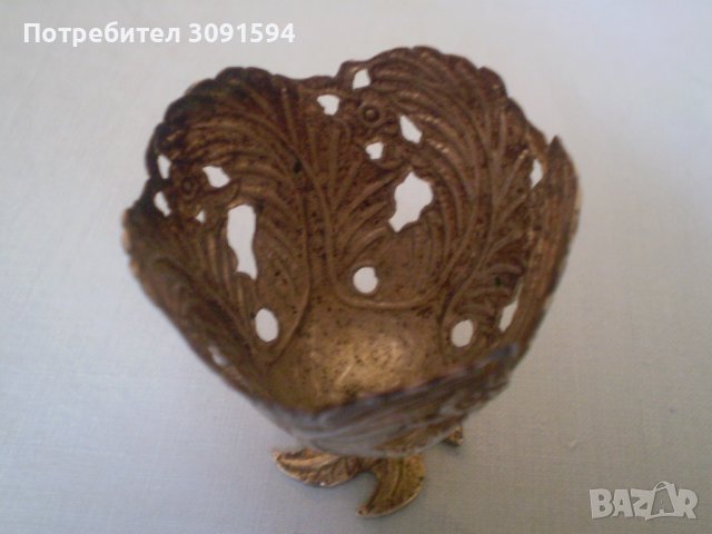 Възрожденски сребърен зарф за великденско яйце чашка сребро, снимка 3 - Антикварни и старинни предмети - 37076182